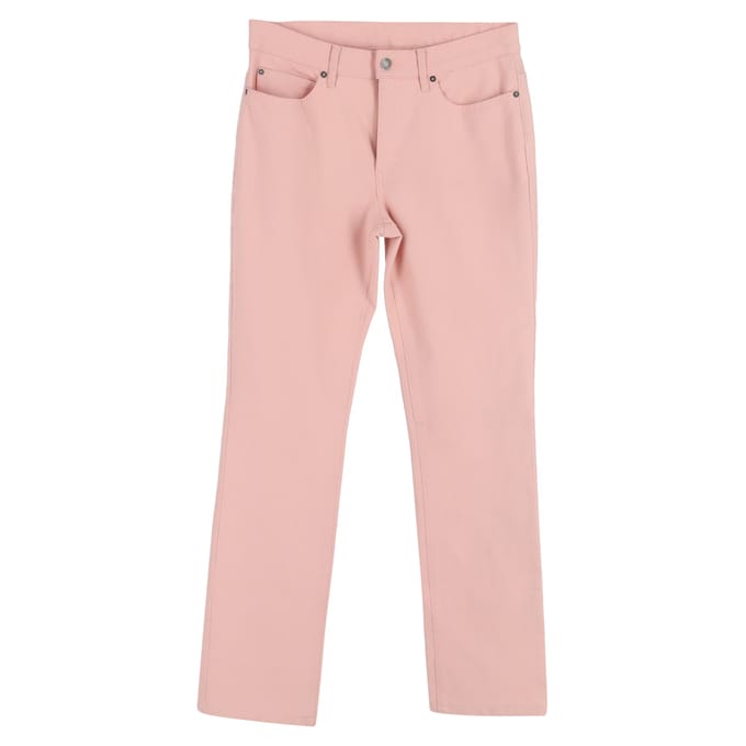 Escada jeans met rechte pijpen in roze katoenen denim