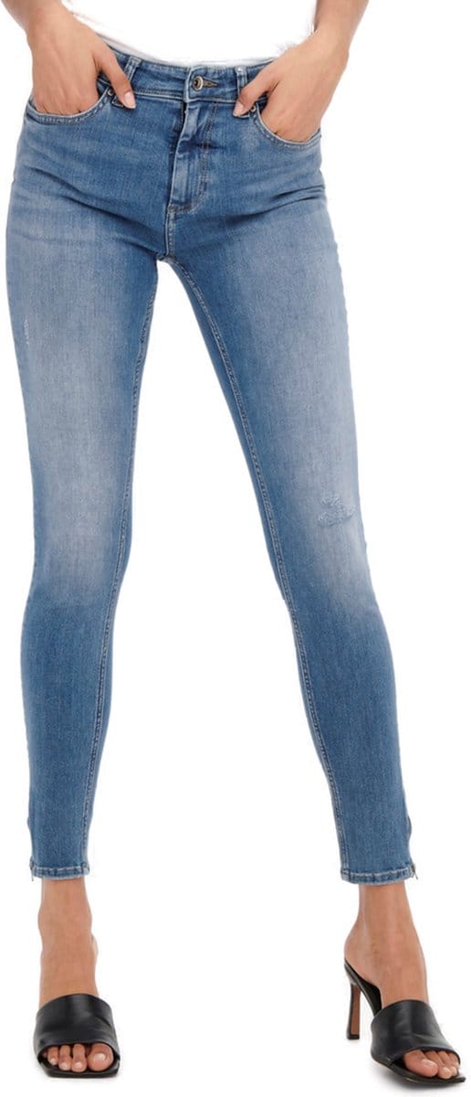 ONLY ONLBLUSH MID SK ANK ZIP DNM TAI848 NOOS Dames Jeans - Maat XS x L32