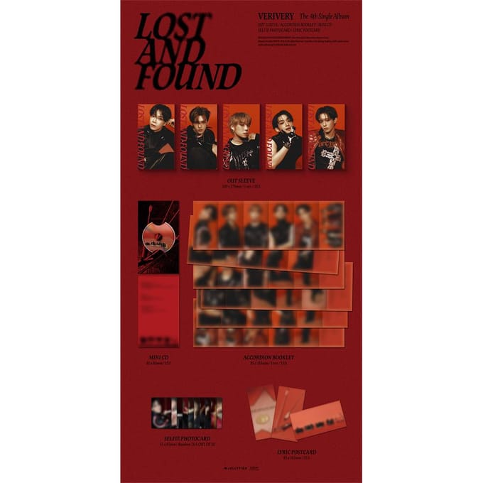 Lichte versie VERIVERY 4e SINGLE ALBUM Lost and Found No POB Random black