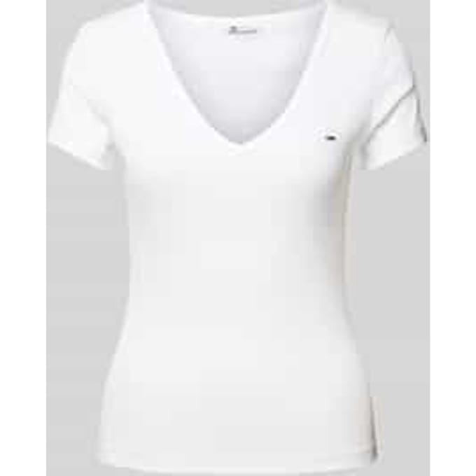 Slim fit T-shirt met V-hals