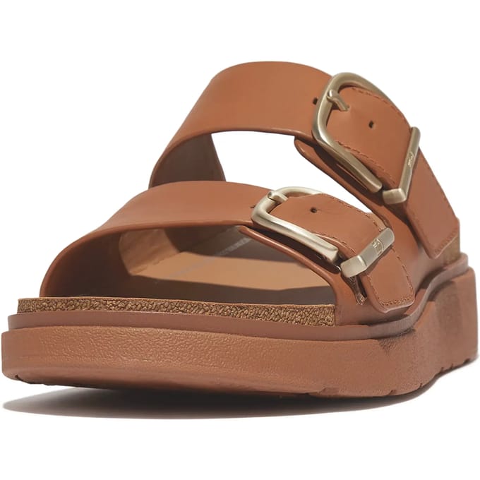 FitFlop FitFlop Gen-FF Buckle Two-Bar Leather Slides WIT - Maat 38