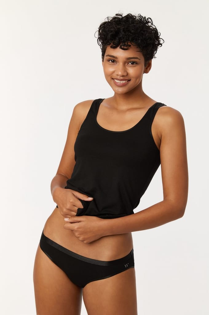 Woody Bikini Slip Tripack Zwart S