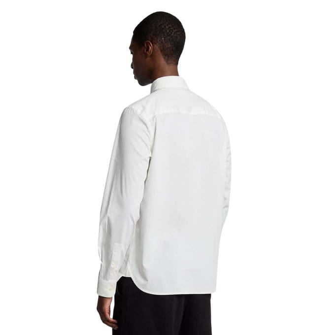 Lyle & Scott Heren Bamboe Shirt Met Lange Mouwen (Wit)