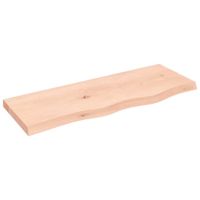 vidaXL - Wastafelblad - 80x30x(2-4) - cm - onbehandeld - massief - hout