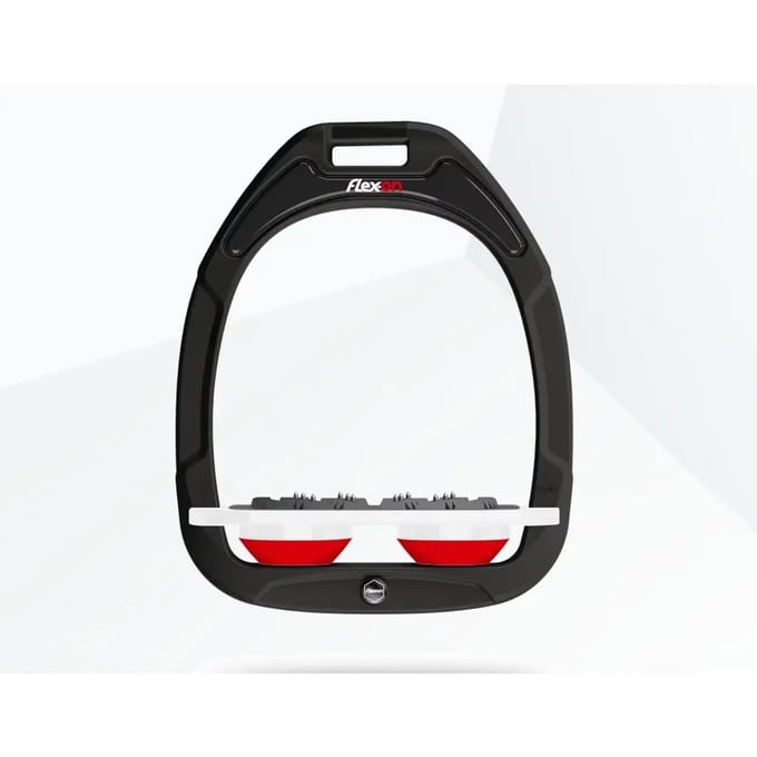 Platte Ultragrip Stirrup Groen/Wit/Rood Flex-On Green Composite