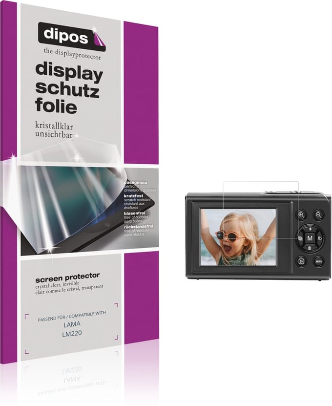 dipos – 4x Beschermfolie geschikt voor LAMA LM220 | Krasbestendige & heldere Screenprotector Ultra-Thin