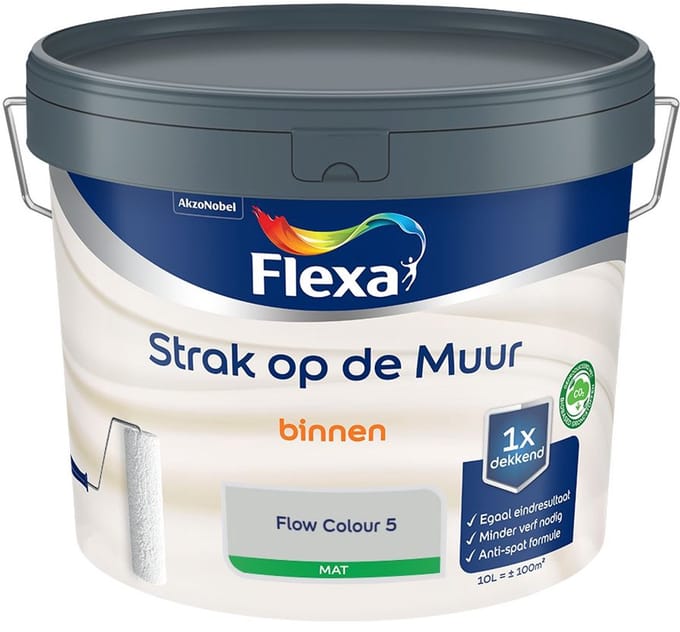 Flexa - Strak Op De Muur Binnen Mat - Flow Colour 5 - Mengverf - 10 L