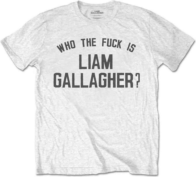 Liam Gallagher - Who The Fuck Is Heren T-shirt - XXL - Wit