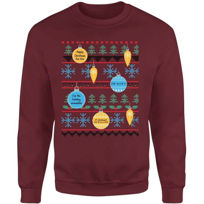 Friends Baubles Sweatshirt - Burgundy - S