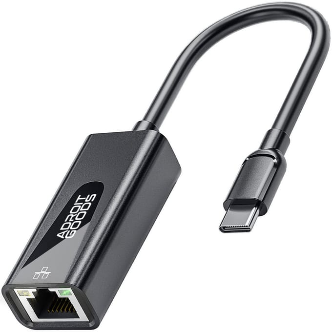 Ethernet Adapter USB-C kabel - USB C naar Ethernet / Internet - Internet Adapter - Netwerk adapter - Netwerkadapter - 100 Mbps - Gigabit