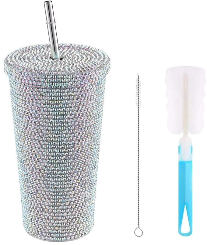 Dailygoods - 500 ml Glitter Mok met Borstels voor Eenvoudig Schoonmaken