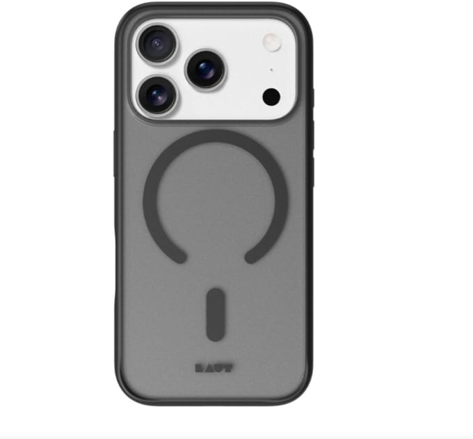 LAUT HUEX PROTECT Hoesje, Mat, Soft-Touch Afwerking, MagSafe® Compatibel, IMPKT Cell® Valbescherming, iPhone 17 Pro, Black