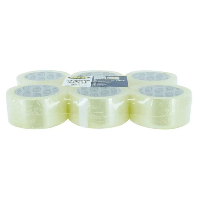 HPX Verpakkingstape - 6 rollen - transparant - 50mm x 66m