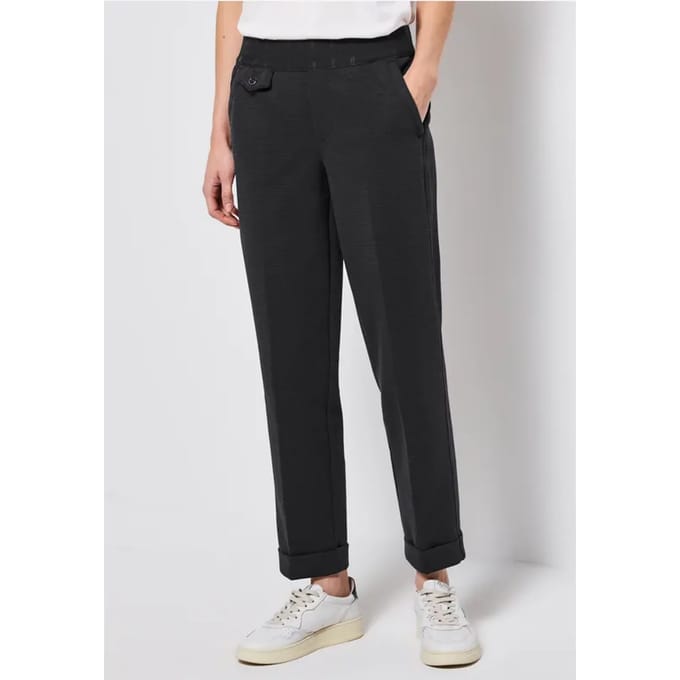 Geruite chino met band in de taille