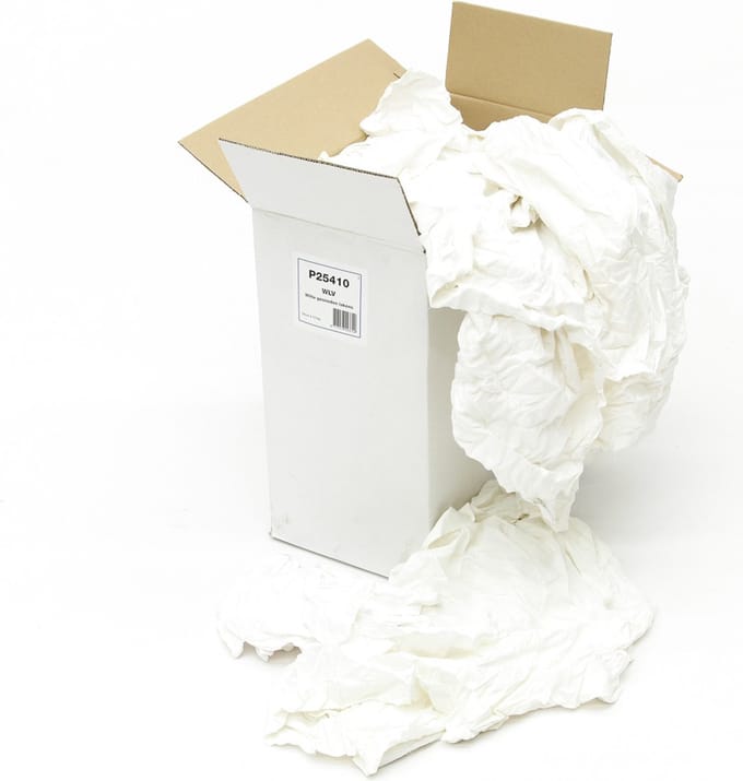 Poetslappen witte laken doos 10 kg