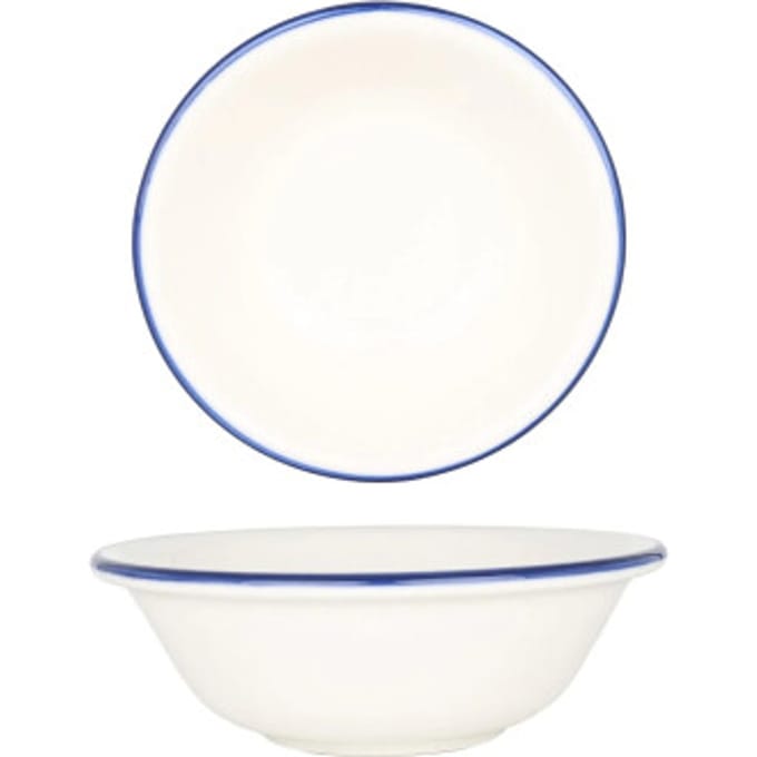 Bonna Kommetje - Linea Blue - Porselein - 16 cm (400cc) - set van 6