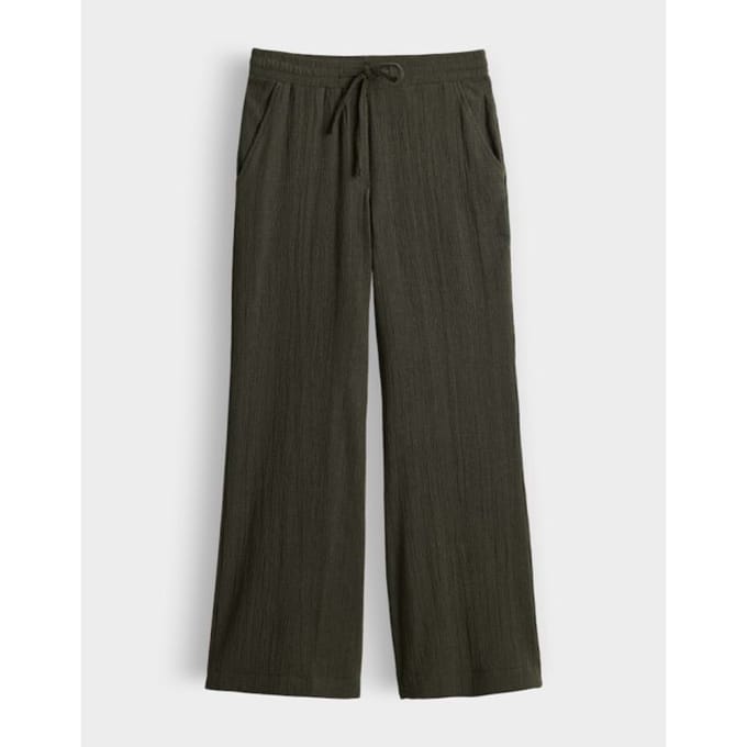 wide fit stoffen broek met structuurpatroon model 'Mileni'