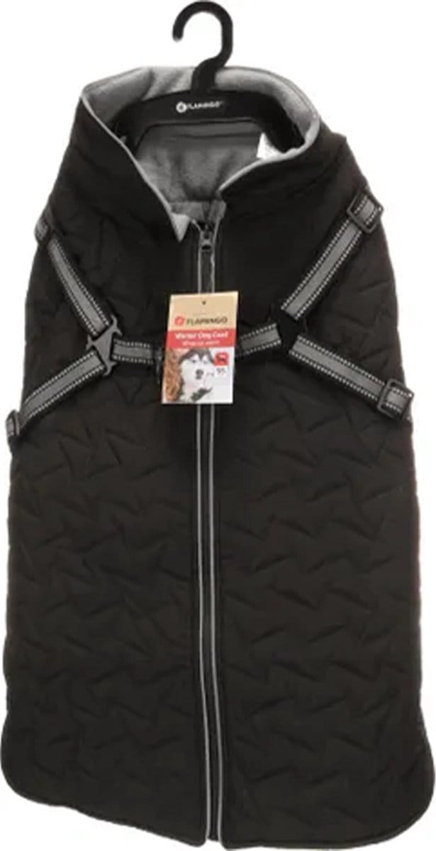 Flamingo Hondenjas Duker zwart winterjas 55cm