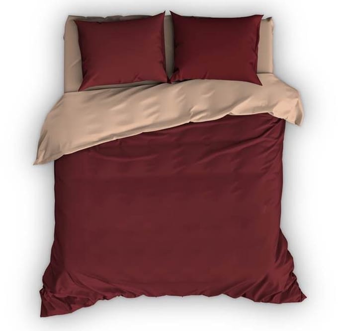 Satin d'Or Reverso Dekbedovertrek - Extra breed - 260x200/220 cm - Bruin/Camel