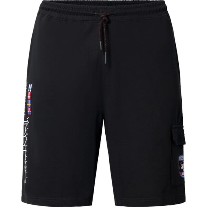 Jan Vanderstorm herren Sweatbermuda - 80/82 - zwart - Plus Size