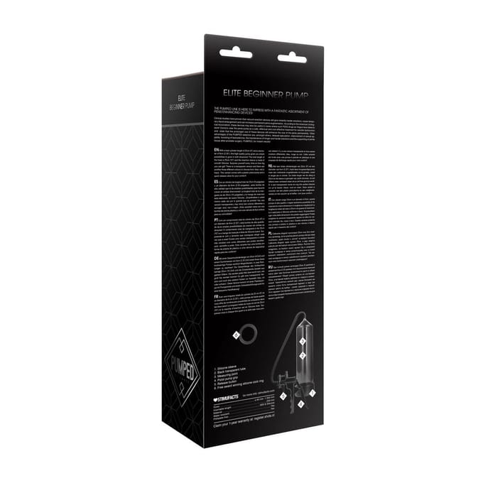 Pumped Elite Beginners Penis Pomp met Pistoolgrip Inclusief Siliconen Penisring - 30 cm - Zwart