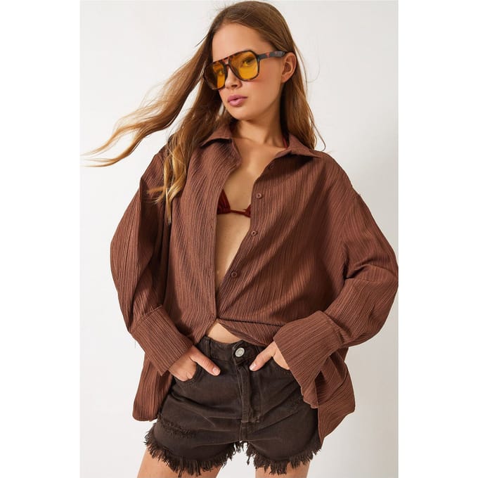 Oversized Textuur Shirt