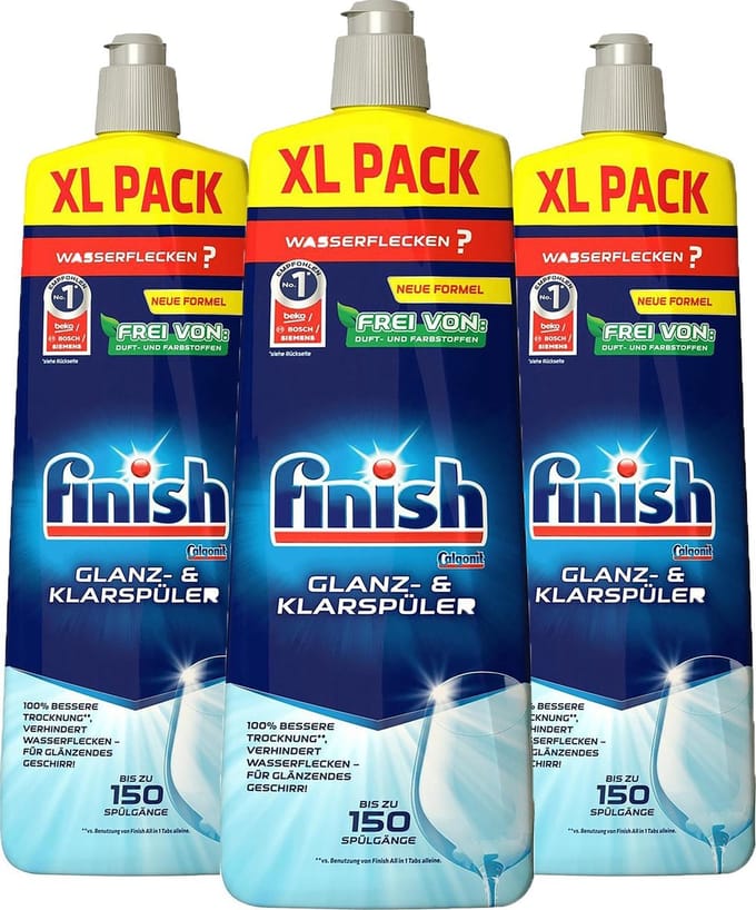 Finish - Vaatwas - Glansspoelmiddel - Regular - 150wb/750ml x 3