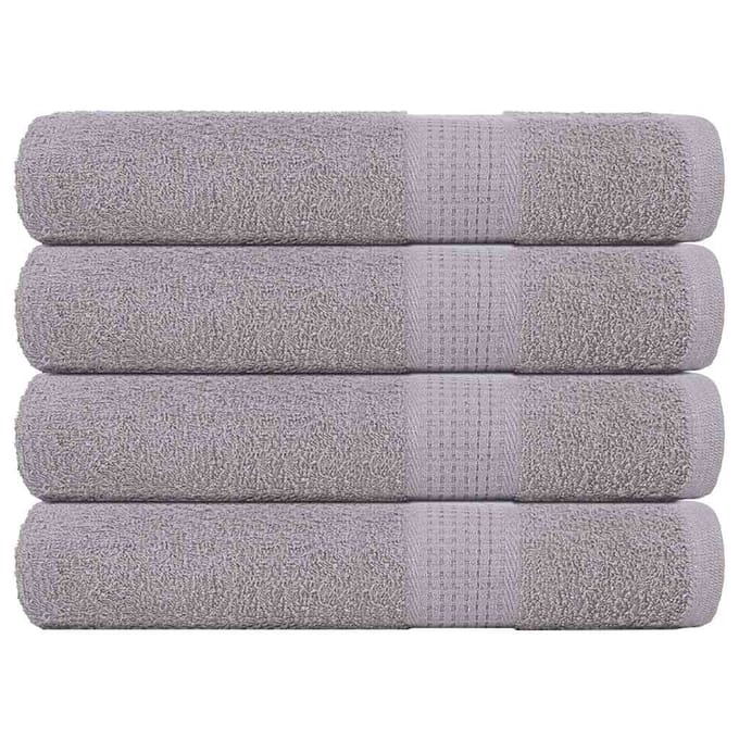 vidaXL - Handdoeken - FROGN - 4 - st - 100x200 - cm - 360 - g/m² - grijs