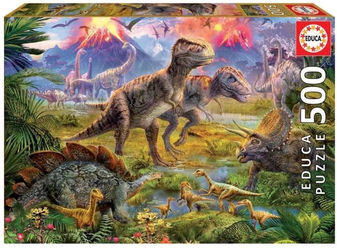 Educa - Dinosaurus Verzamelen - Puzzel 500 stukjes - Sinterklaas Cadeautjes