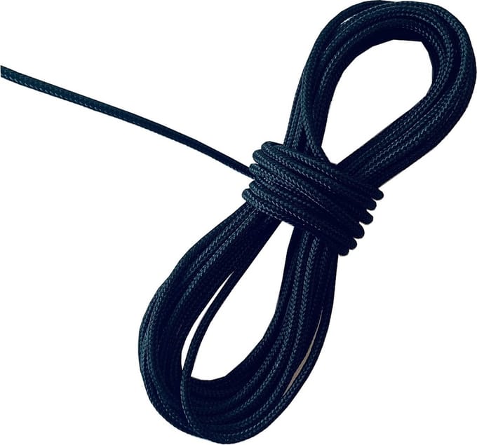 Dyneema 2,5 mm zwart koord