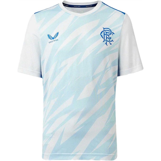 Castore Kinderen/Rangers FC Voetbalshirt (Wit/Lapisblauw)