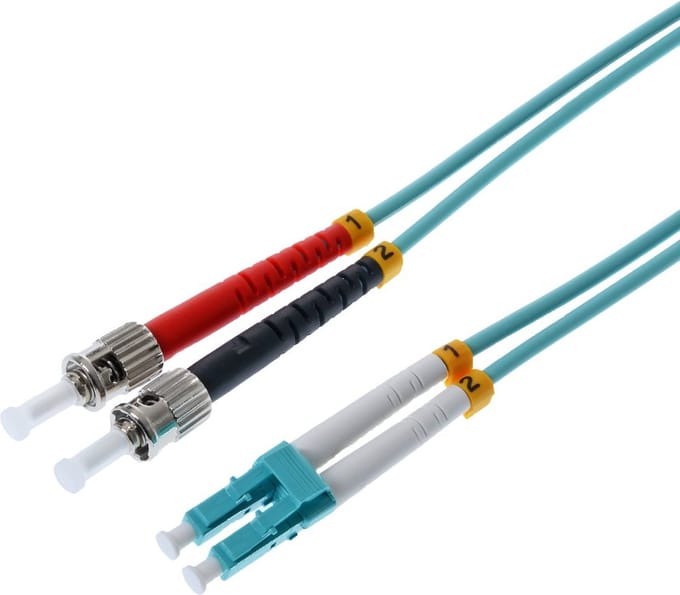 Helos 3m OM3 LC/ST Glasvezel kabel Turkoois