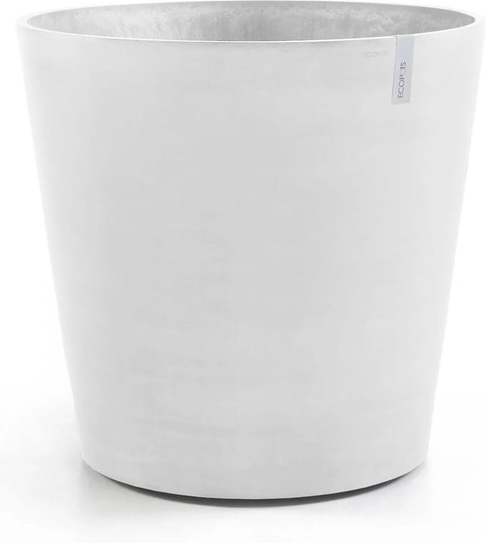 Pot amsterdam wheels d80cm puurwit