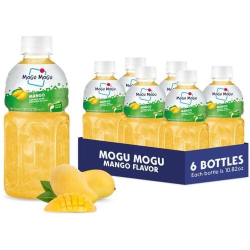 Mogu Mogu Mango 6x320ml - Tropical Soda - Mangosmaak met stukjes kokos