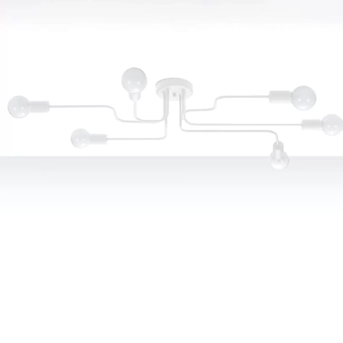 Sollux Lighting Plafondlamp Vector - E27 - wit - staal - 15.5x80x64cm
