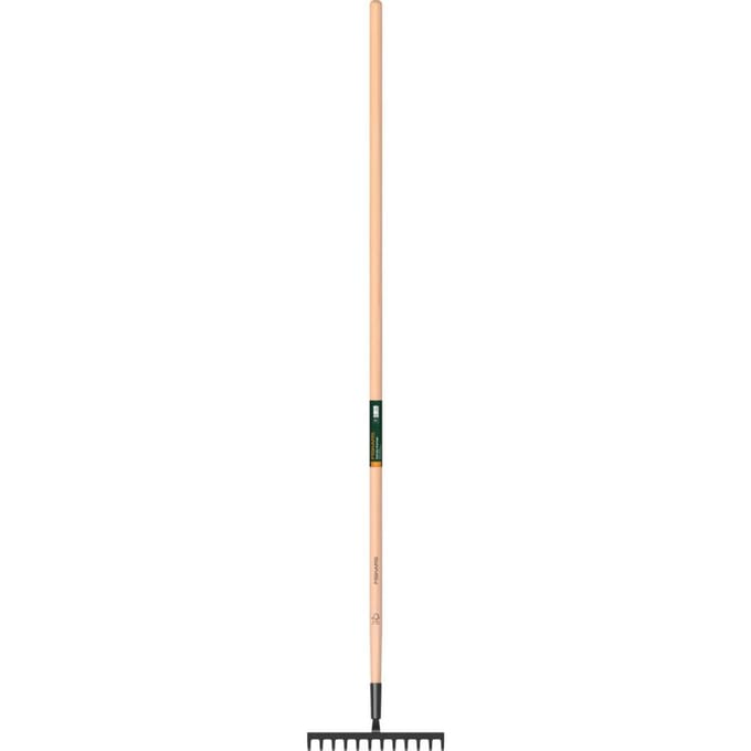 Fiskars Solid Houten Hark Met 12 Tanden