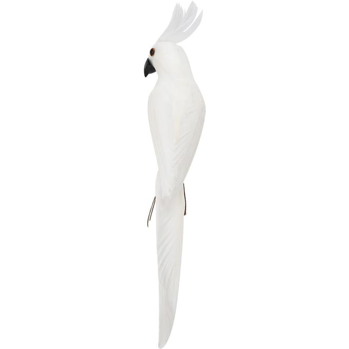 27,5 cm Schattige Simulatie Schuim Papegaai Kunstvogel Decoratie voor Tuin Huis Decoratie white