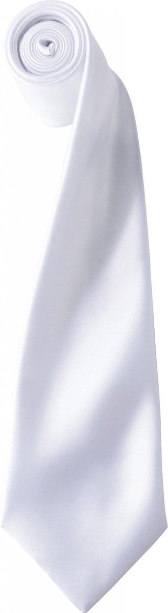 Stropdas Heren One Size Premier White 100% Polyester