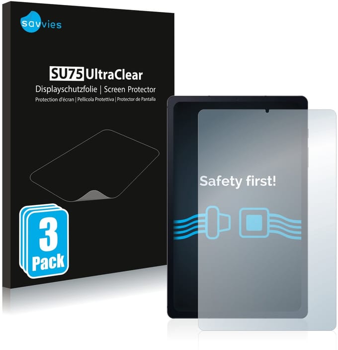 Savvies - Screenprotector voor Samsung Galaxy Tab S6 Lite 2020 - Folie Beschermfolie transparant 3 Stuks