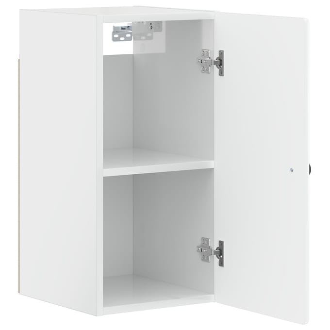 vidaXL - Badkamer - wandkast - BREDA - Hoogglans - Wit - 30 - x - 31 - x - 59 - cm