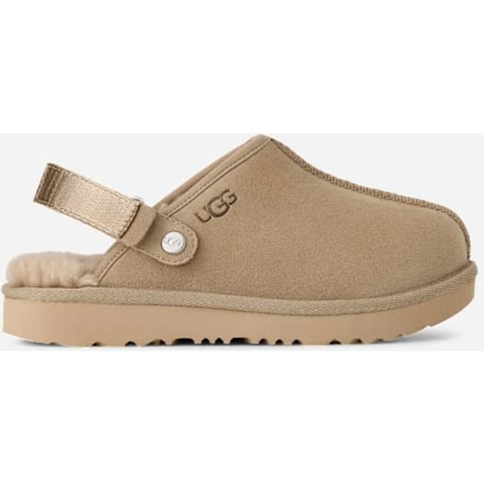 UGG® Lanah Clog for Kids in Brown, Suede/Polyester/Wool
