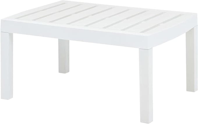 Balkontafel - Tuin Tafel - Buiten Zitten - Weerbestendig Plastic - 78x55x38 cm - Wit