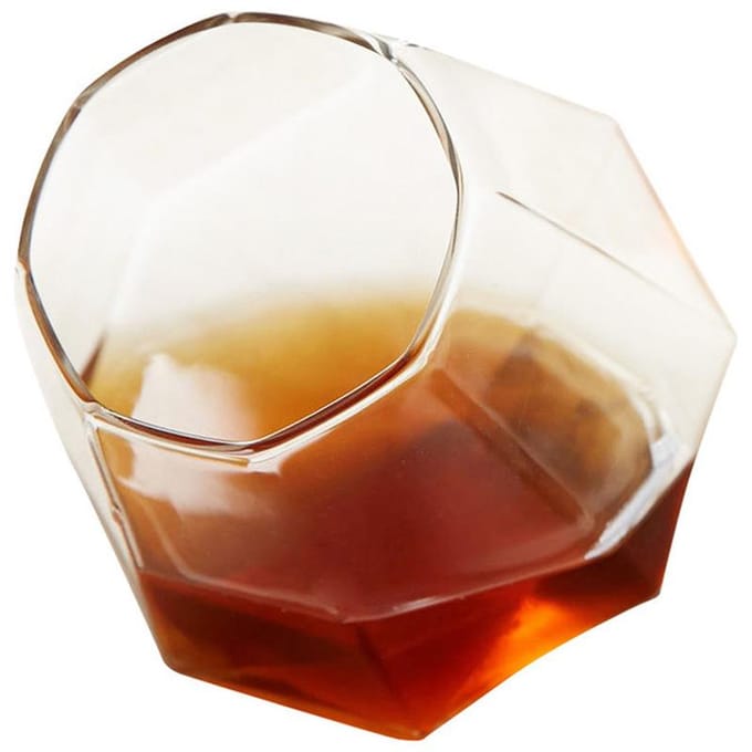 Creatieve ronde mond transparant glas whisky glas bar bier glas 1pcs wit