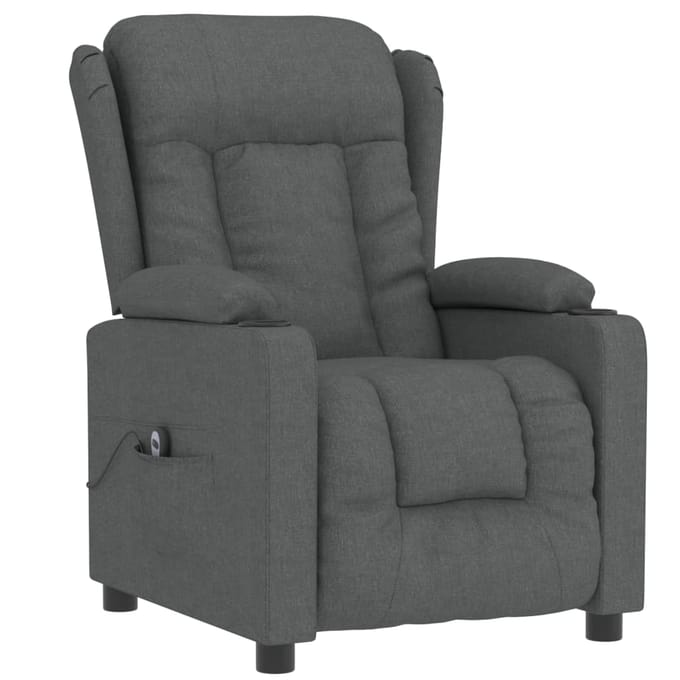 vidaXL - Fauteuil - elektrisch - verstelbaar - stof - donkergrijs