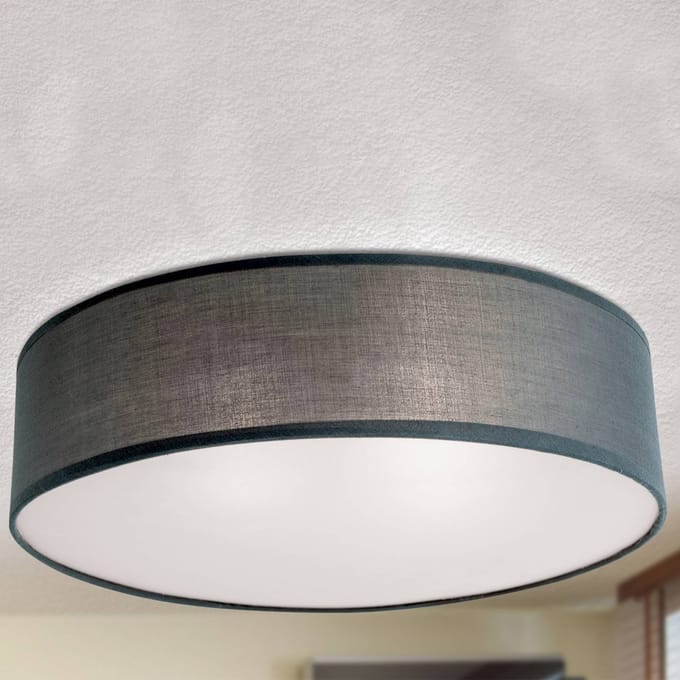 ORION Textiel-plafondlamp Seda, grijs