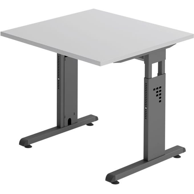 MEGA 8 G | Bureau - 80 x 80 Tafelhoogte I In hoogte verstelbaar Grijs/Grafiet