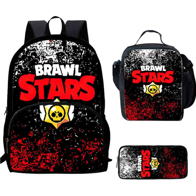 Brawl Stars Schooltas Hoge Definitie Print Multi-Functioneel Lichtgewicht Rugzak