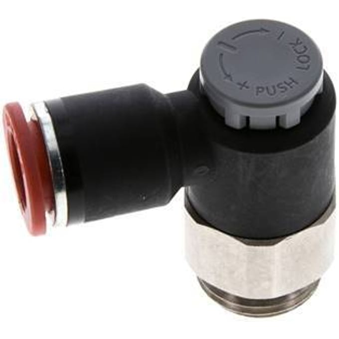 L-stuk Regelventiel 12 mm - G1/2'' Regeling-in Messing/Nylon Borgmoer