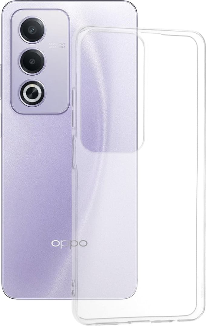 Hoesje geschikt voor Oppo A80 5G - Techsuit Clear Silicone (Groot Lensgat) Back Cover - Transparant