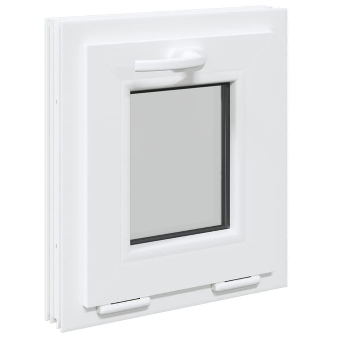 vidaXL - Kleur - binnenkant - kelderraam - Wit - RISOR - 40 - x - 45 - cm